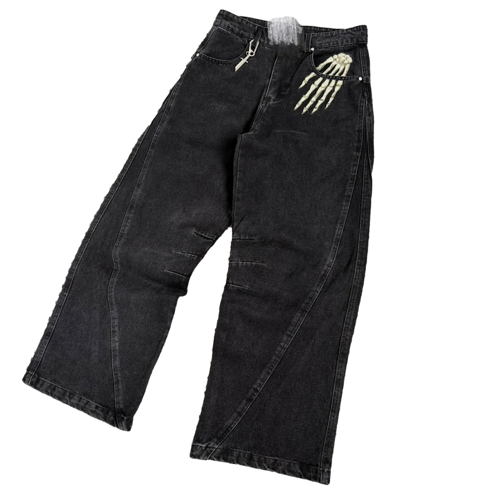 Vescartes Smoking Kills Denim Jeans / Black