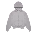 VU JA DE Plastic Zip Hoodie "Grey"