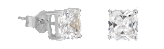 S925 Silver Zicron Squar Earstuds (2-Colorways)