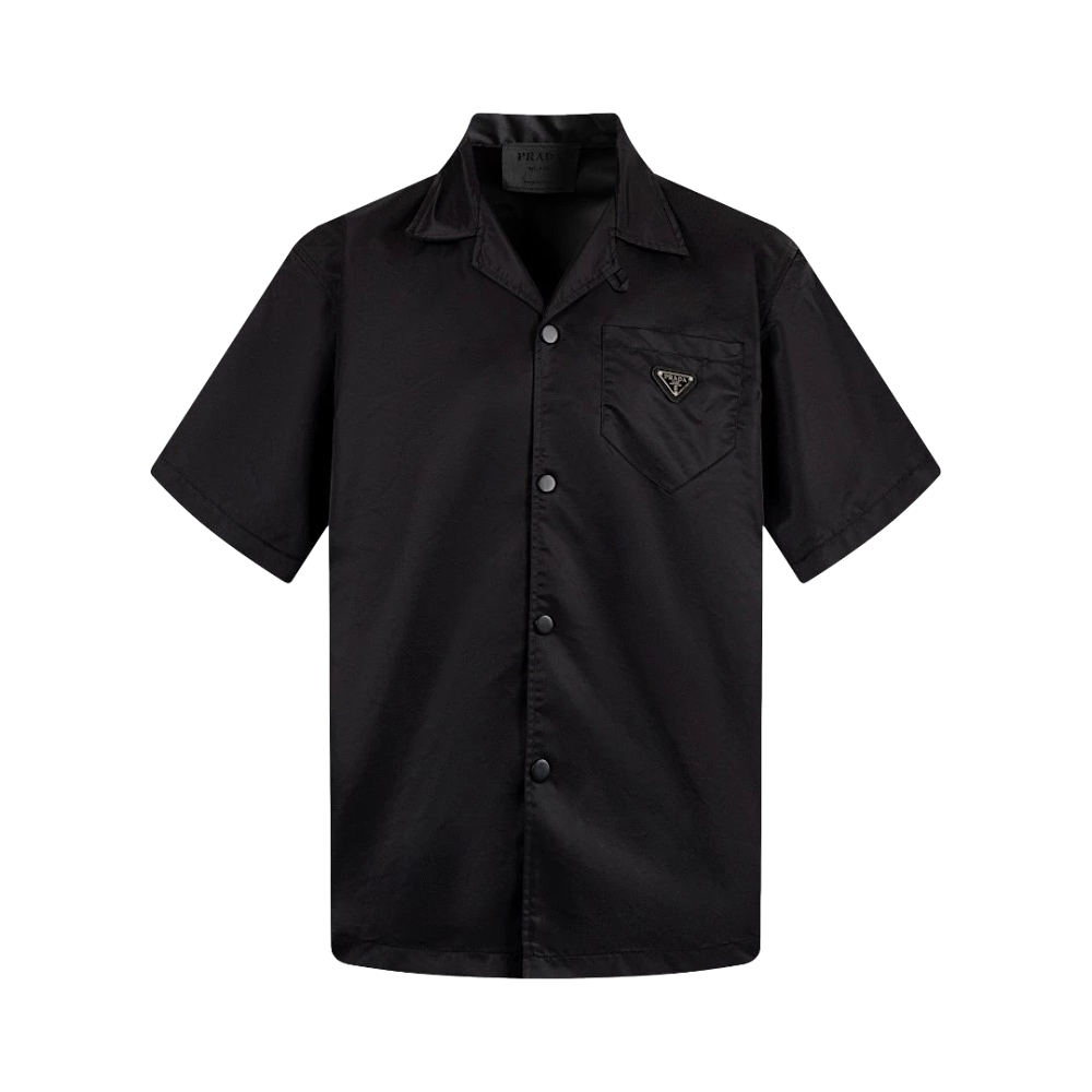 Prada Re-Nylon Triangle Logo Short Sleeve Shirt