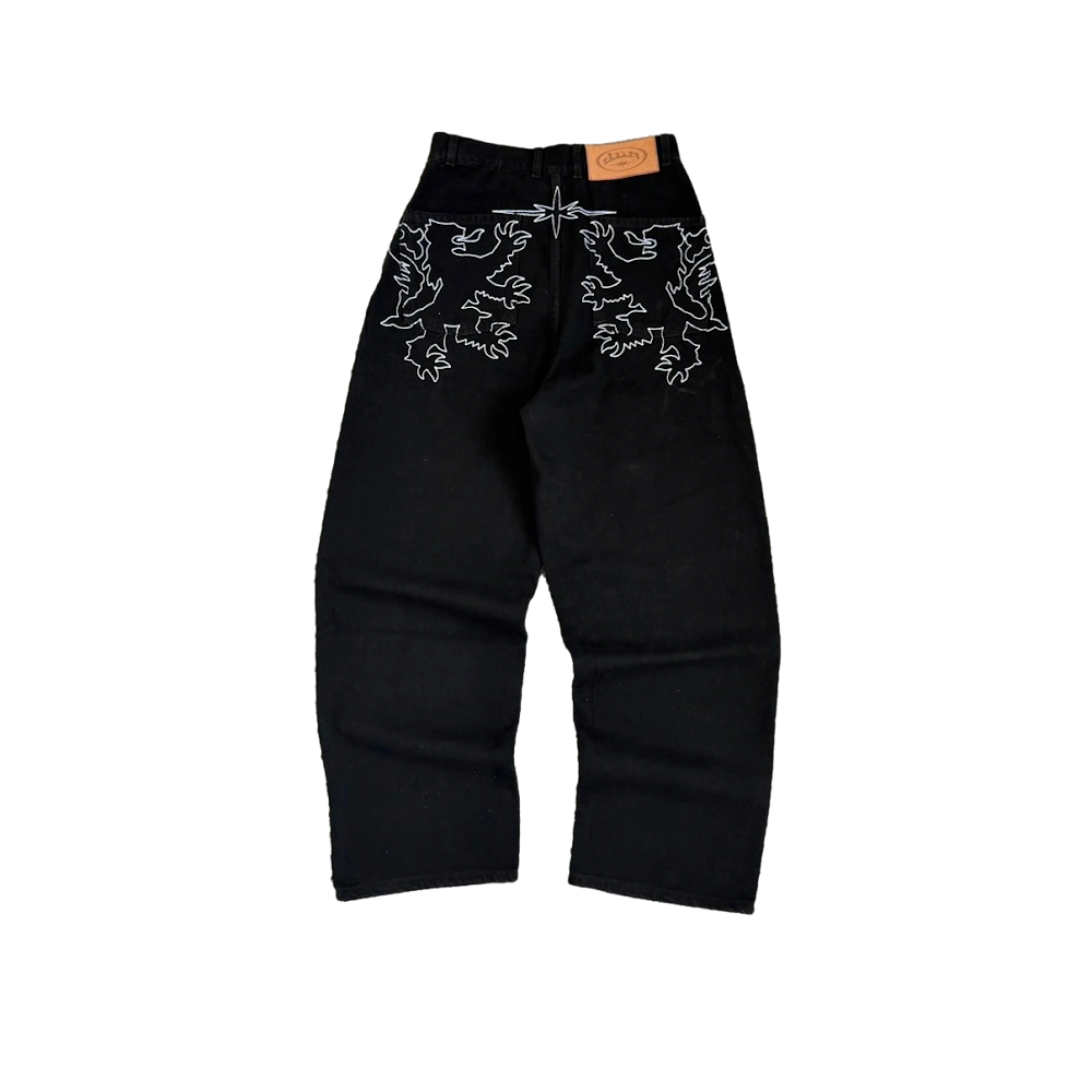 Divin Dark Beast Denim Jeans / Black