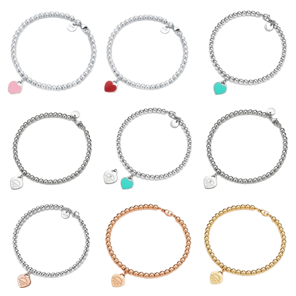 Tiffany & Co. Bead Heart Tag Bracelet