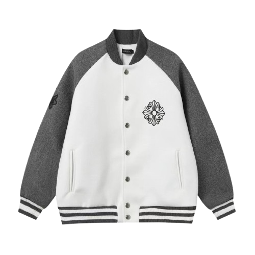 Chrome Hearts Grey Varsity Jacket