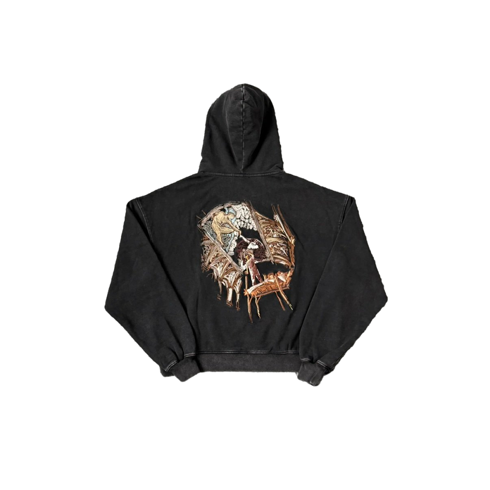 Vescartes Michelangelo Hoodie / Washed Black