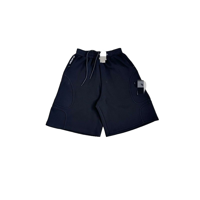 Mertra Split Panel Shorts / Black