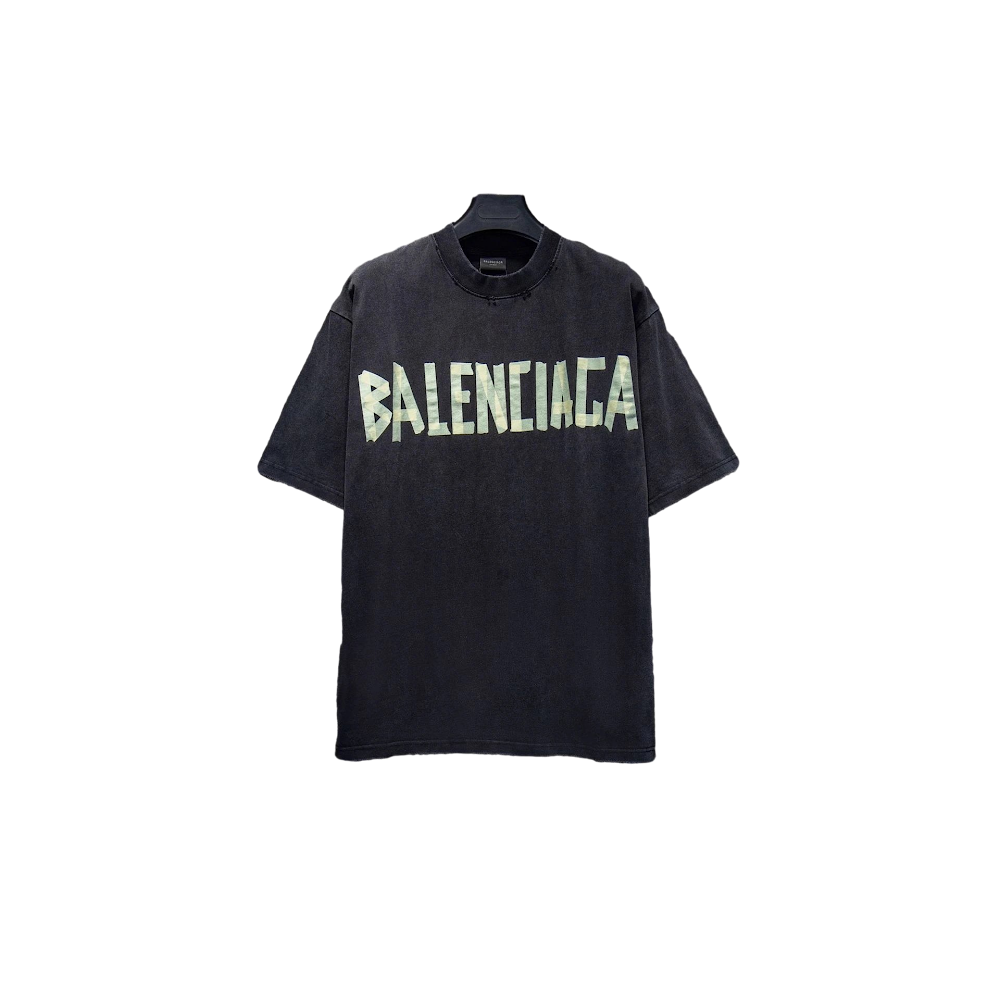 Balenciaga Distressed Oversized Print T Shirt