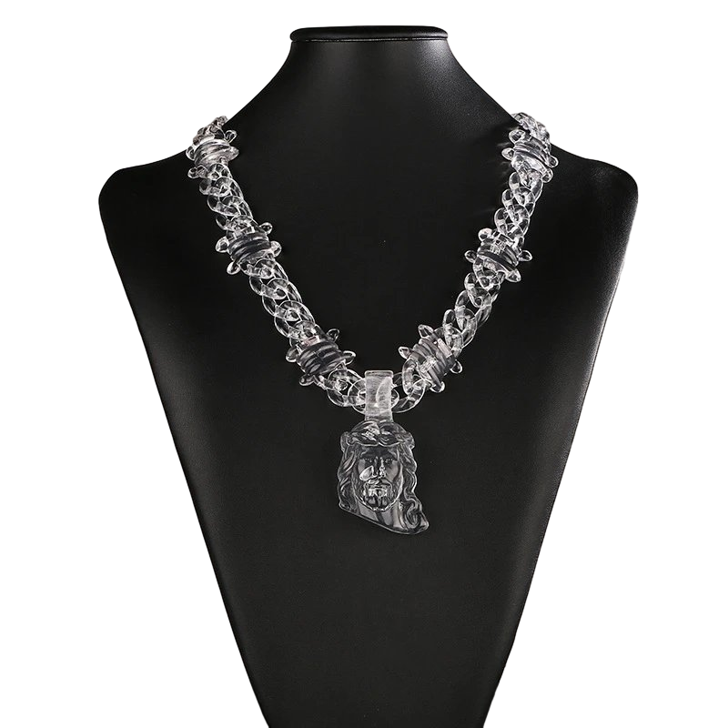 Jesus Crown of Thorns Chain Pendant Necklace