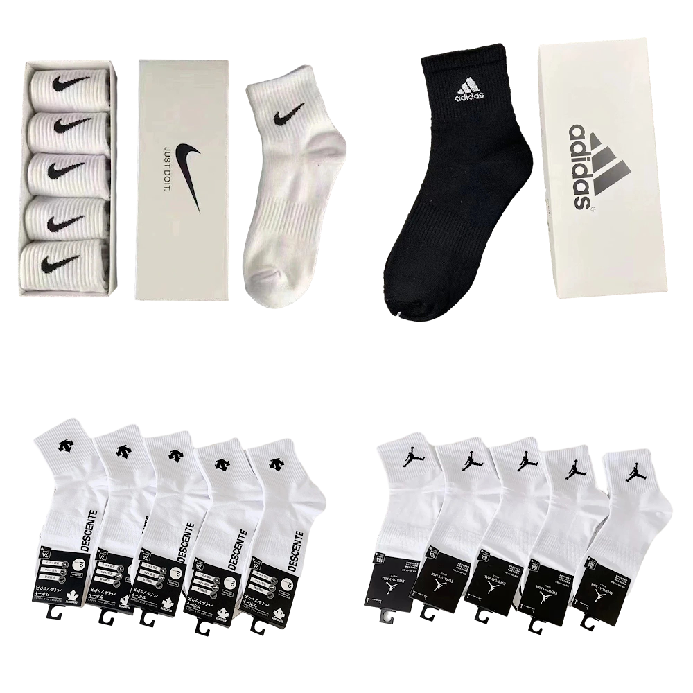 All Brands mid-calf Socks
(5 pairs in 1 box)